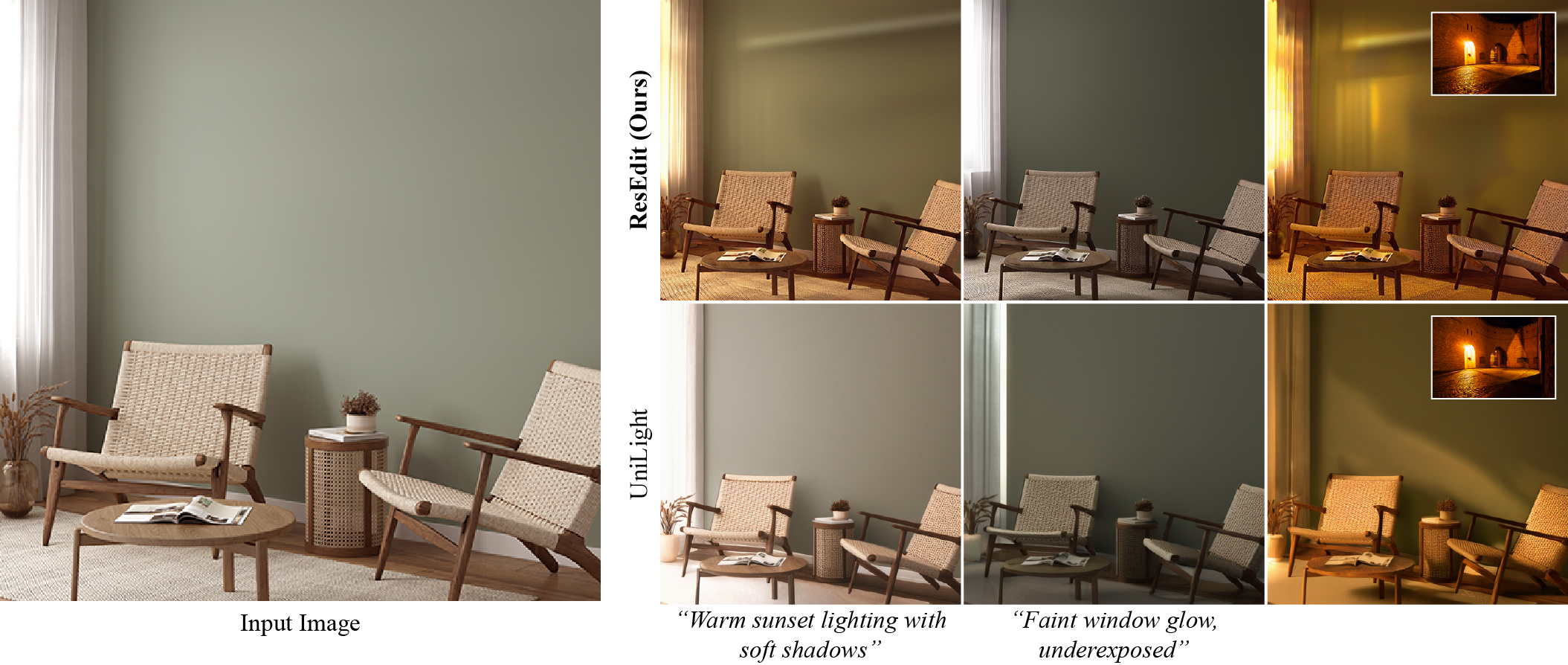 Relighting results